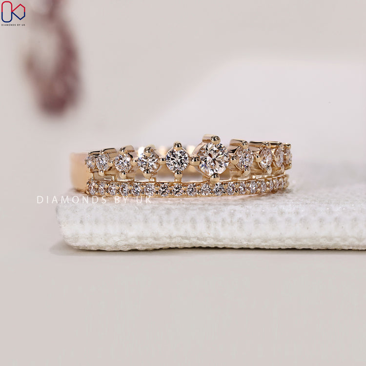 A handmade band from Diamondsbyuk, designed with lab grown diamonds and elegance.