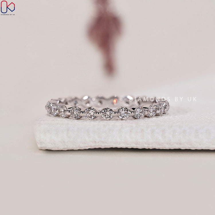 Lab Grown Diamond wedding band for eco-friendly luxury.
