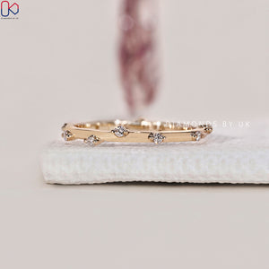 Gold Diamond Wedding Band – Eternity Band