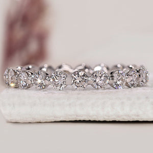 Round Diamond Full Eternity Band In White Gold
