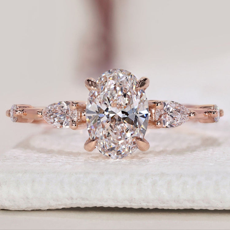 Oval Shaped Engagement Ring with timeless elegance.
