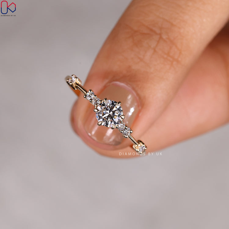 IGI certified diamond ring for guaranteed quality.
