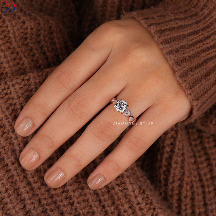 Rose gold ring featuring a beautifully crafted design for a luxurious finish.
