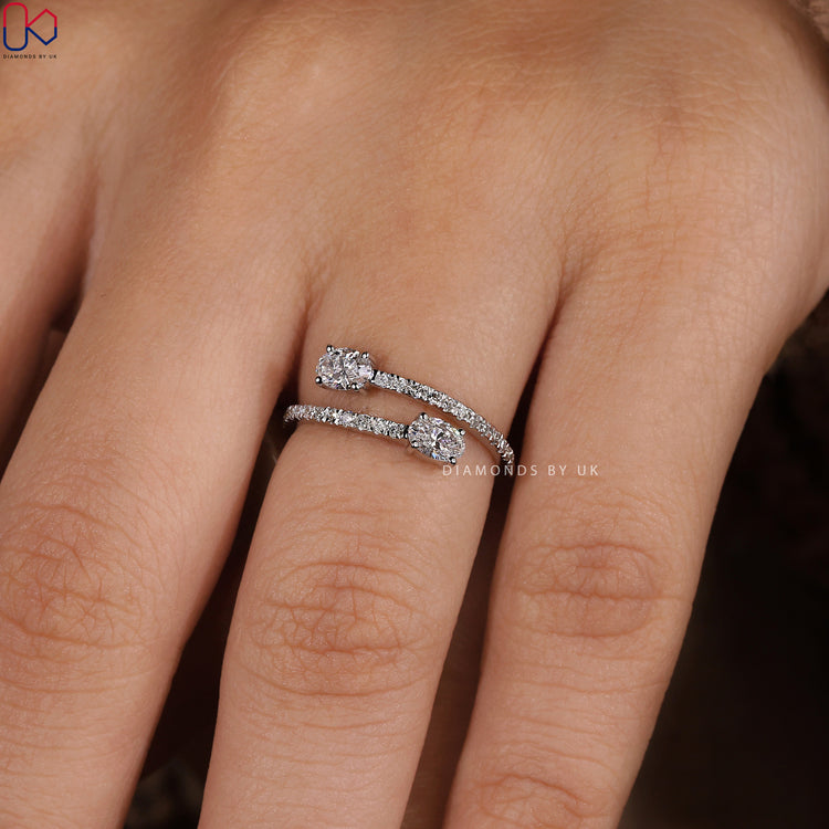 Lab grown diamond ring offering eco-friendly luxury.
