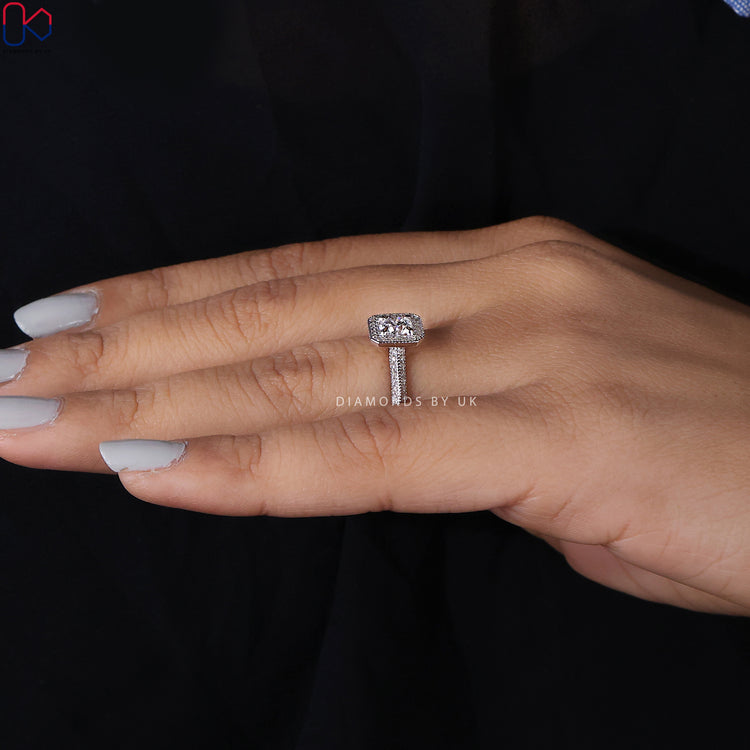 White gold ring with a lustrous finish for a refined look.
