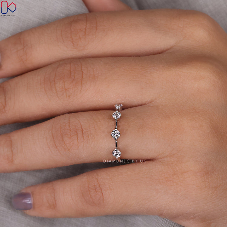 White gold wedding band to complement your style.
