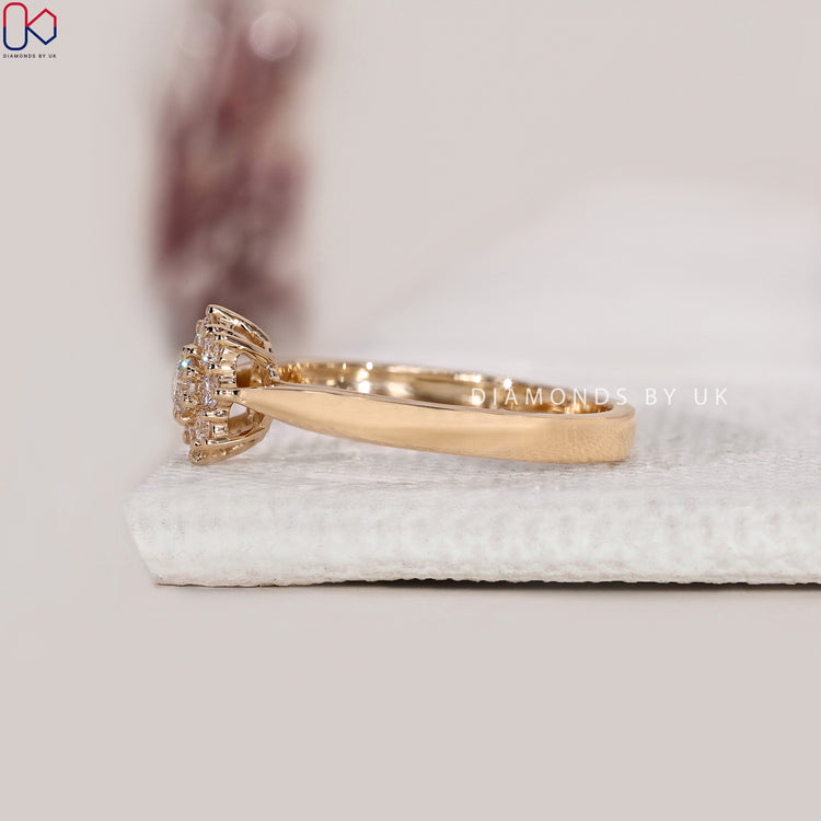 Yellow gold ring crafted for engagements or special moments.
