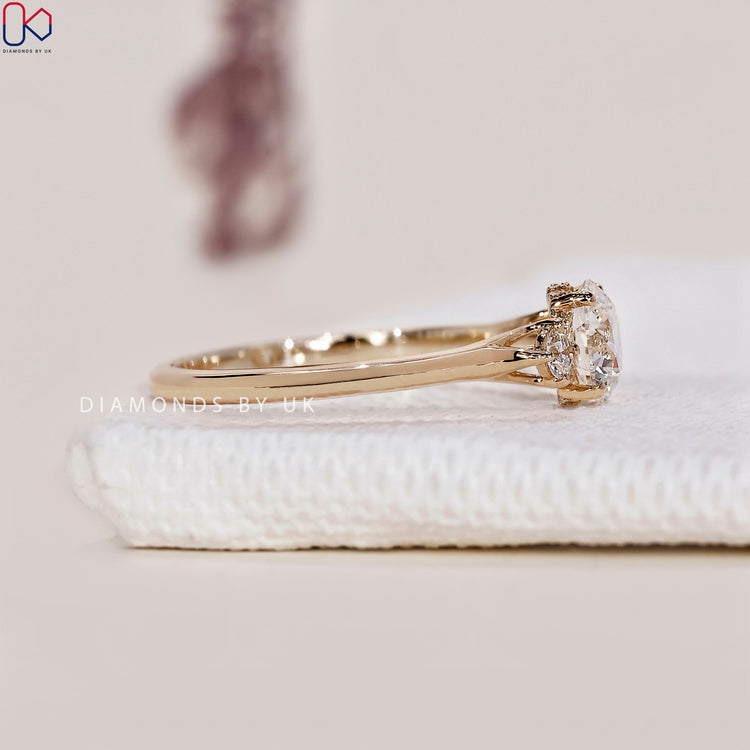 Yellow Gold Engagement Ring designed for a luxurious and warm feel.