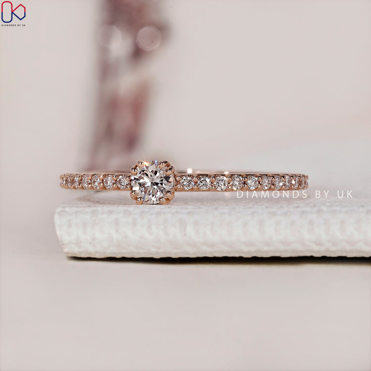 Shop to buy engagement ring with a gorgeous pave setting ring design.

