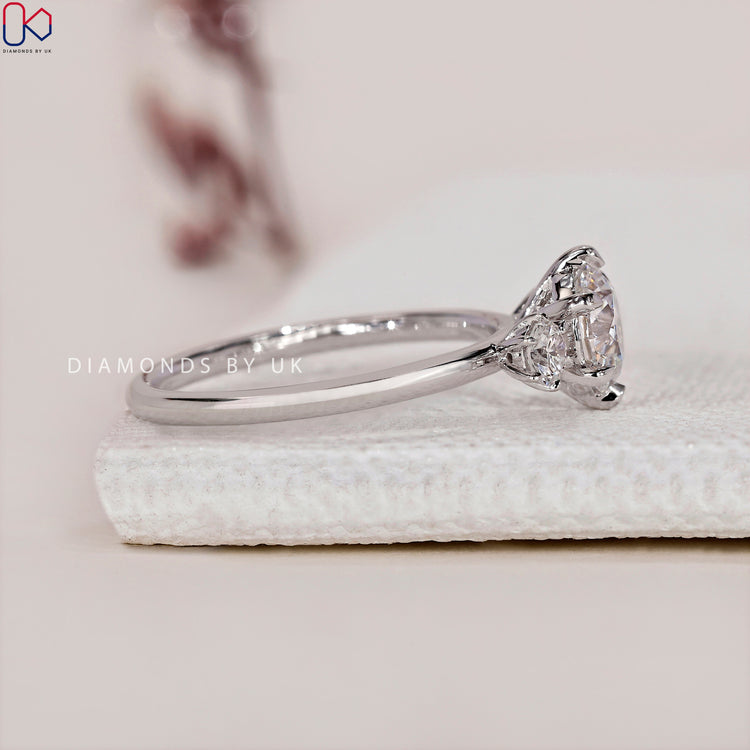 White Gold Lab Grown Diamond Ring.
