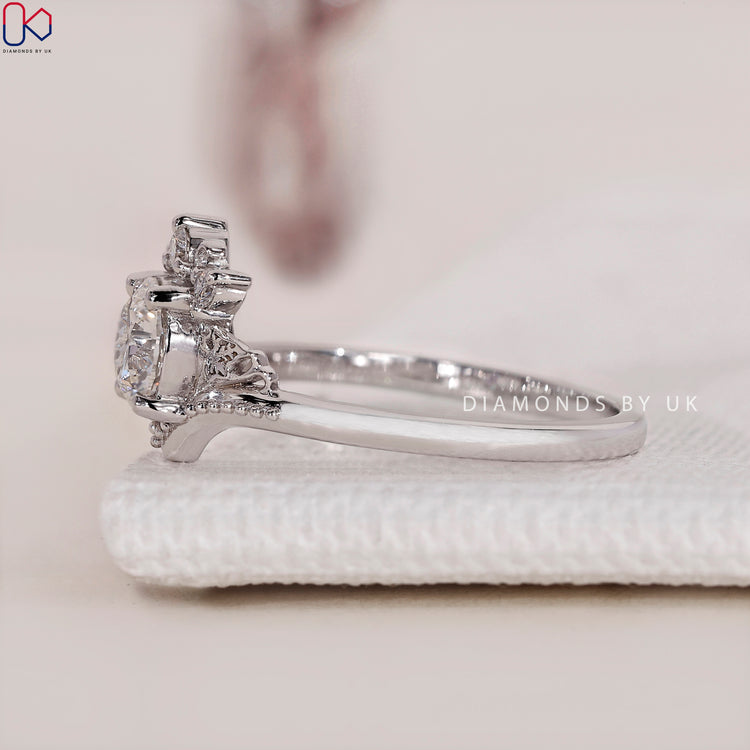 V shaped ring with a unique and stylish design.

