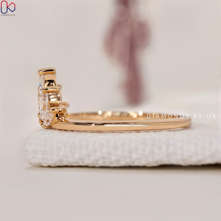 Yellow gold wedding band crafted with premium materials for a luxurious finish.

