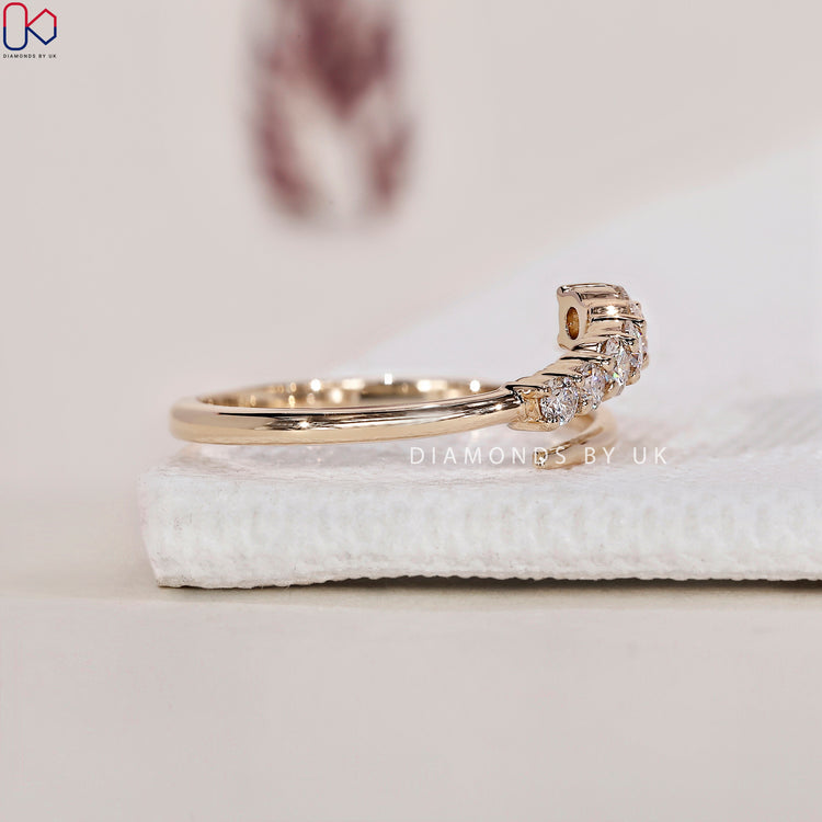Unique Diamondsbyuk wedding band with a personalised touch and modern design.
