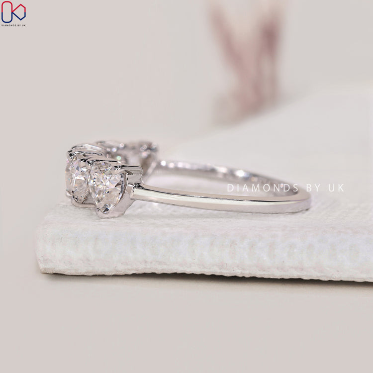 Half eternity band with beautiful stone placement.
