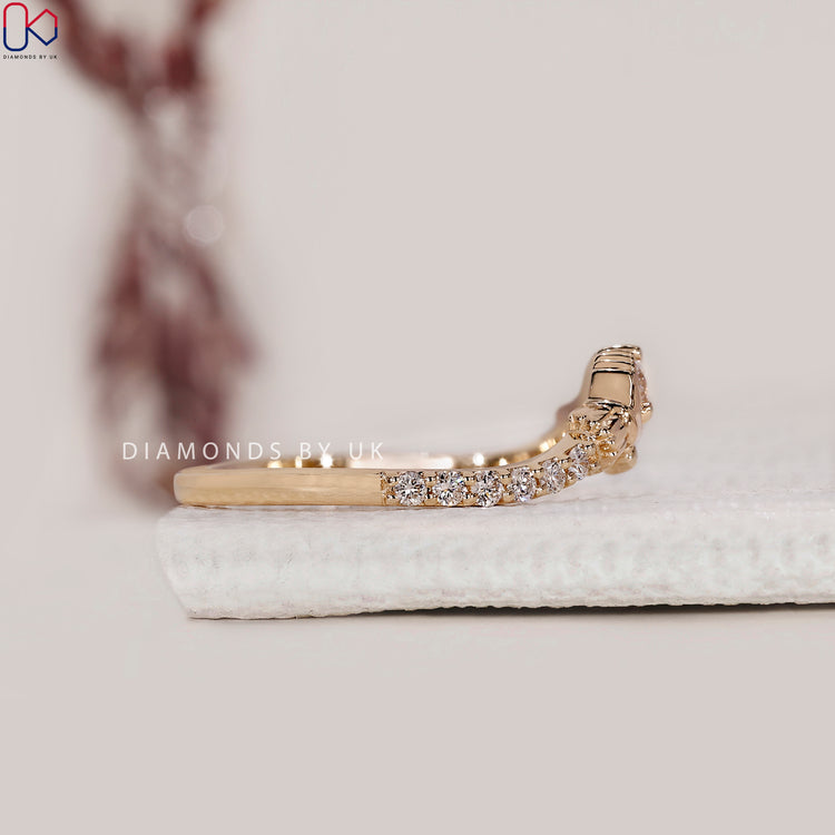 Buy engagement ring crafted in the UK with a round diamond and Claddagh heart.