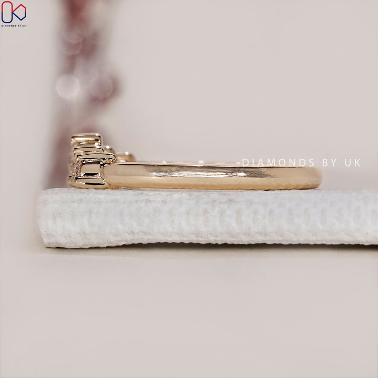 Yellow gold wedding band crafted with warmth and luxury in every detail.