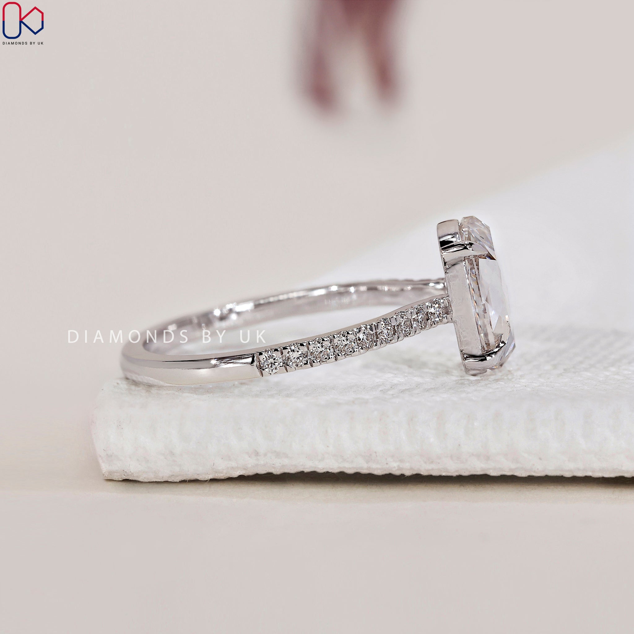 Shop Rose Cut Diamond Ring - Pave Setting | diamondsbyuk