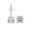 925 Silver Earrings - 5 MM Round Moissanite