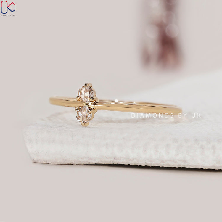 Two stone diamond ring with Lab Grown Diamonds.
