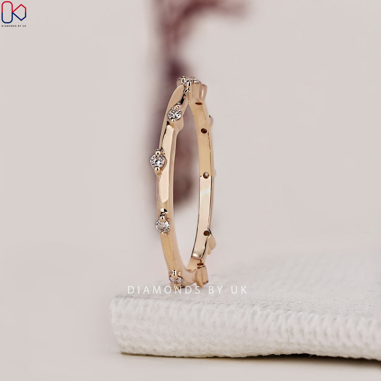 Handmade band crafted with precision and care for lasting elegance.

