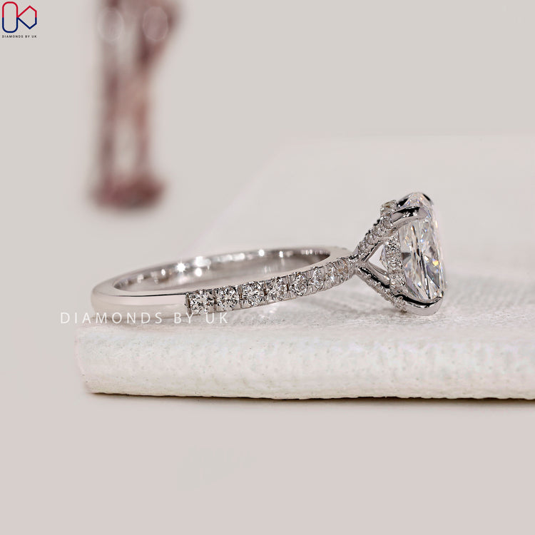 Buy engagement ring with white gold engagement ring.
