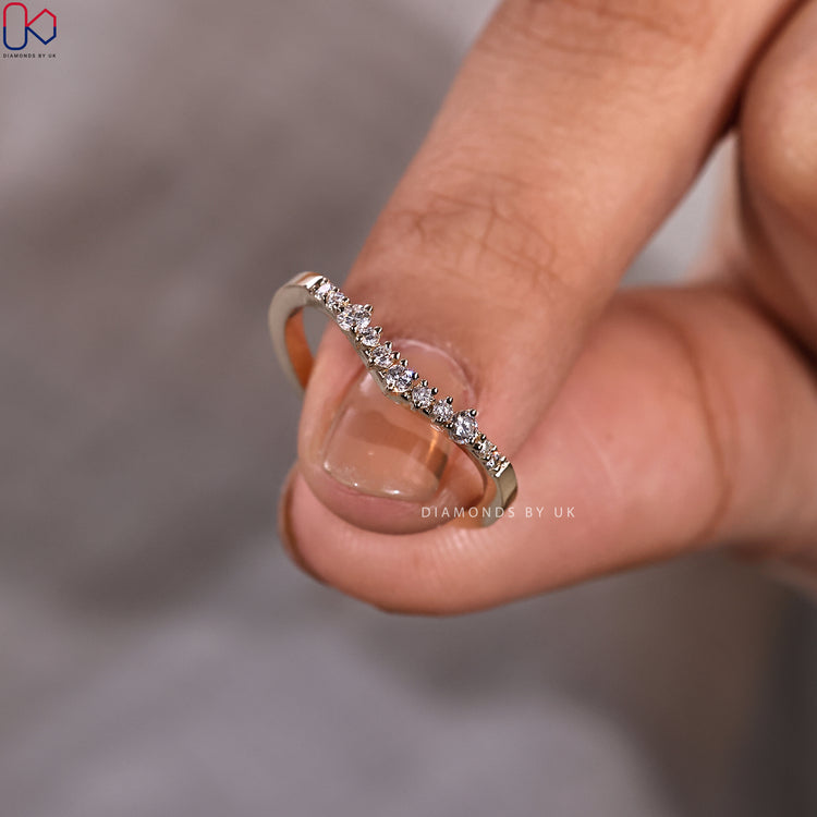 handmade band created for Diamondsbyuk wedding band
