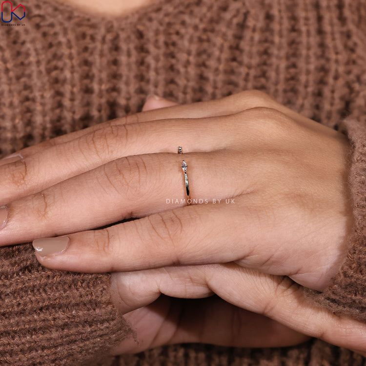 Lab Grown Diamond handmade band, ideal for jewellery gift her
