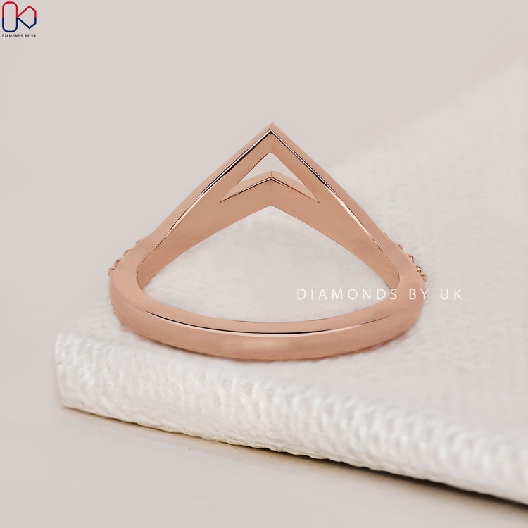 Lab grown diamond dainty band perfect for stacking or weddings.
