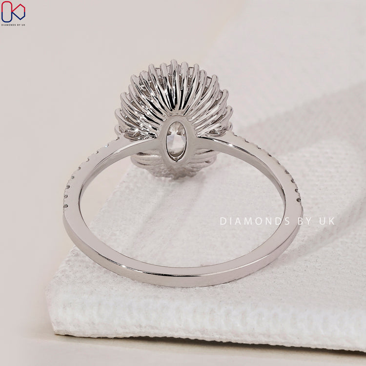 Pave diamond ring with brilliant shine.
