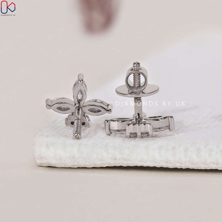 White gold diamond earrings that shine with sophistication.
