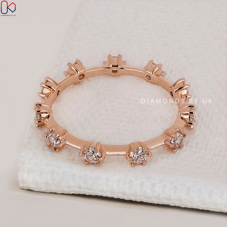 Handmade ring with an eternity band design, crafted with care.

