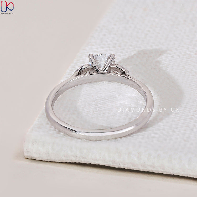 White Gold Diamond Ring featuring a polished finish.
