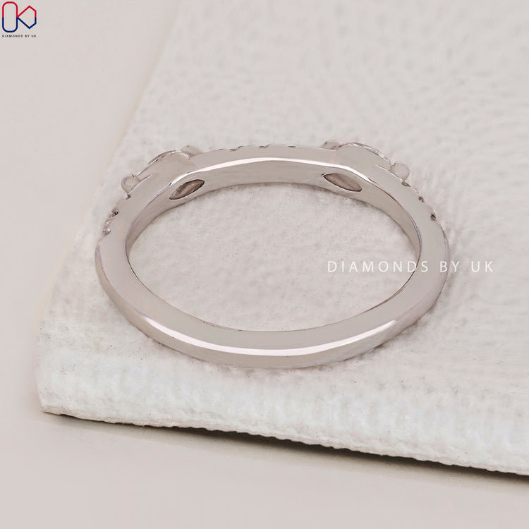 Buy wedding band with white gold wedding band.
