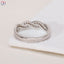 Twisted Wedding Band Womens Diamond Eternity Band Solid Gold Ring Twist Infinity Wedding Band Unique Anniversary Ring for Wife