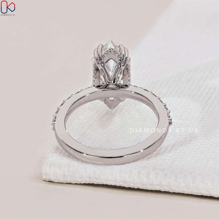 Pave Setting Ring with sparkling diamond accents.
