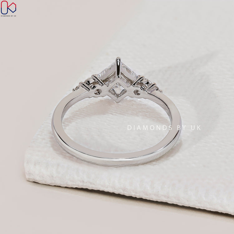 White Gold Princess Cut Engagement Ring