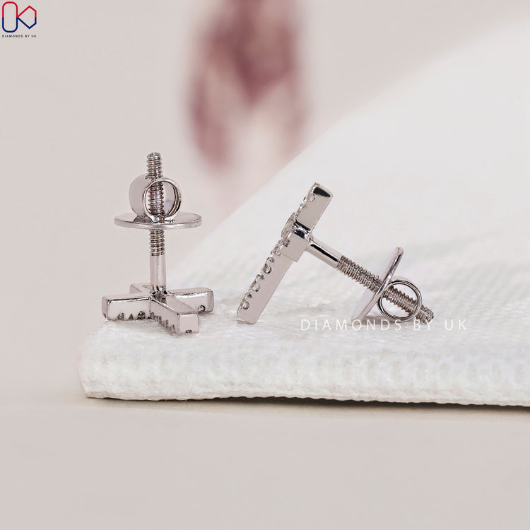 Screw back stud earrings for a secure and comfortable fit.
