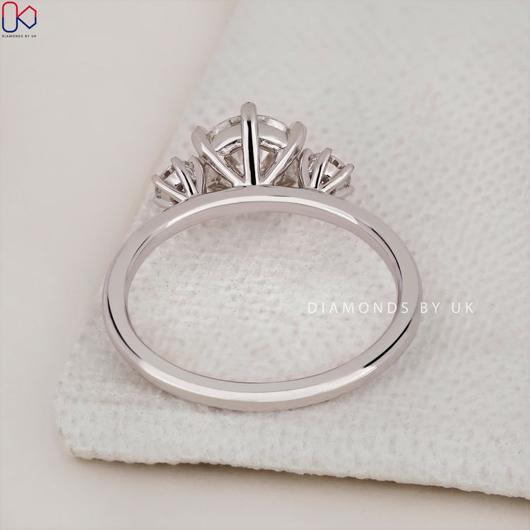 IGI Certified 3 Stone Diamond Ring.
