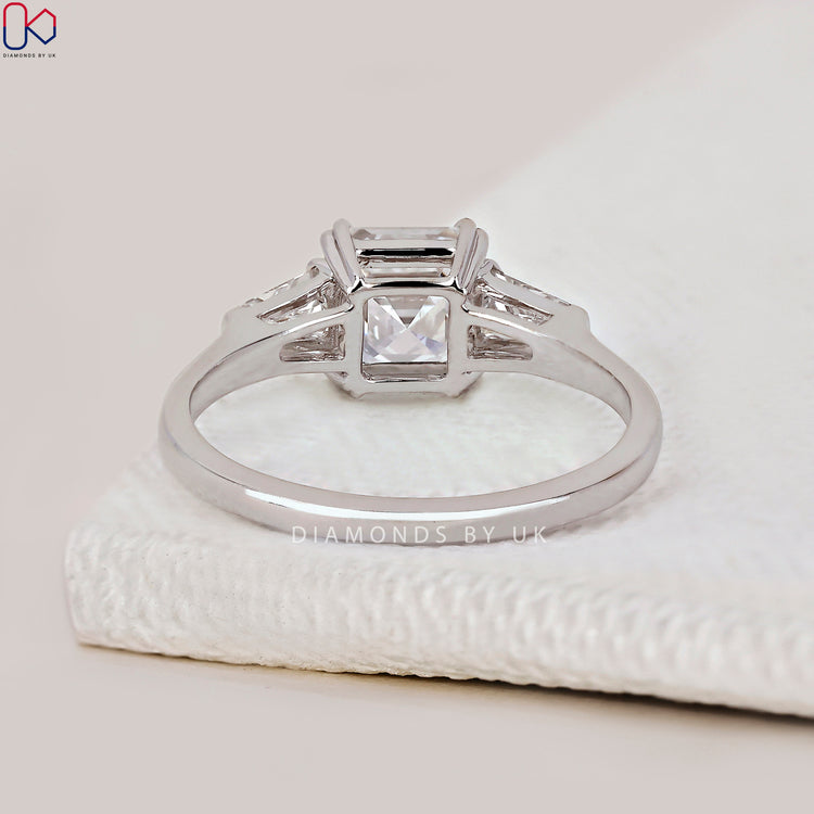 Handmade Jewelry featuring a unique Asscher Cut Diamond Ring.
