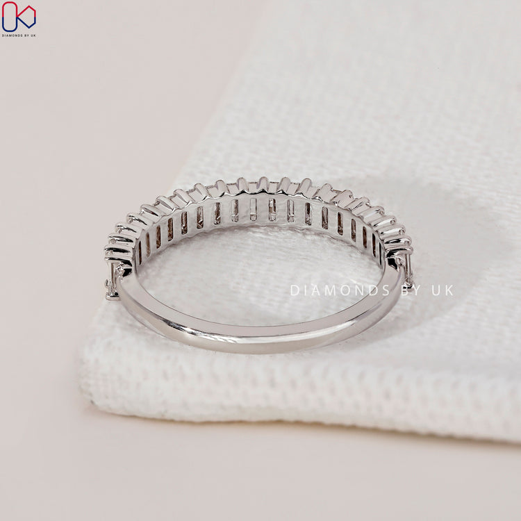 Prong Set Wedding Band​ offering secure diamond settings an unmatched brilliance.