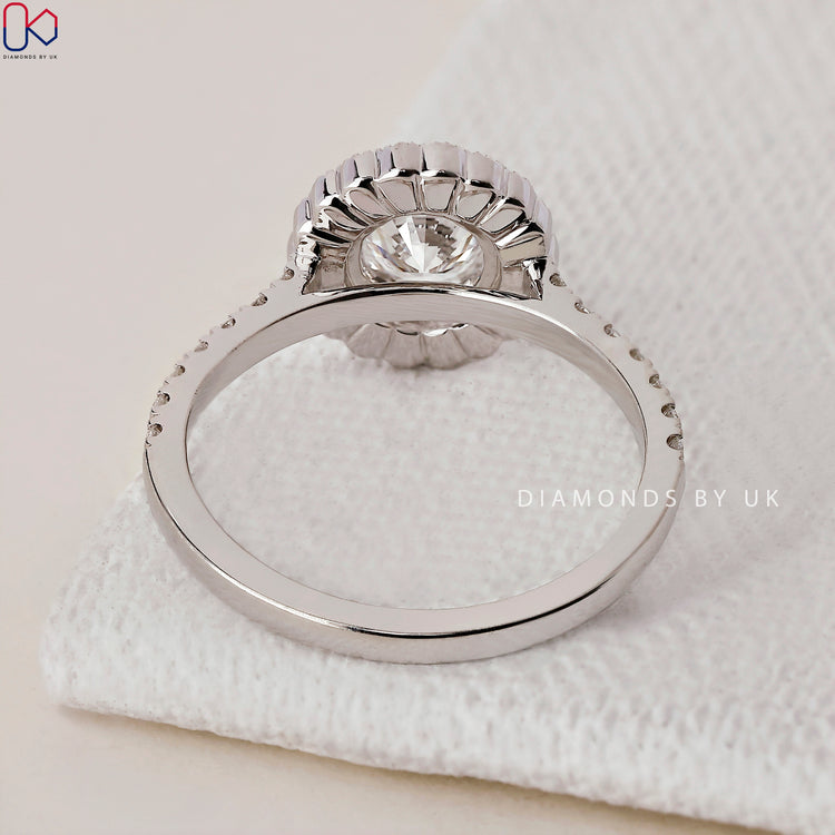 Handmade Engagement Ring Featuring Lab-Grown Diamonds.

