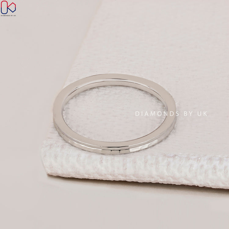 Diamondsbyuk wedding band with simple wedding band.
