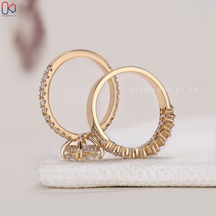 Custom bridal set crafted to suit personal preferences.
