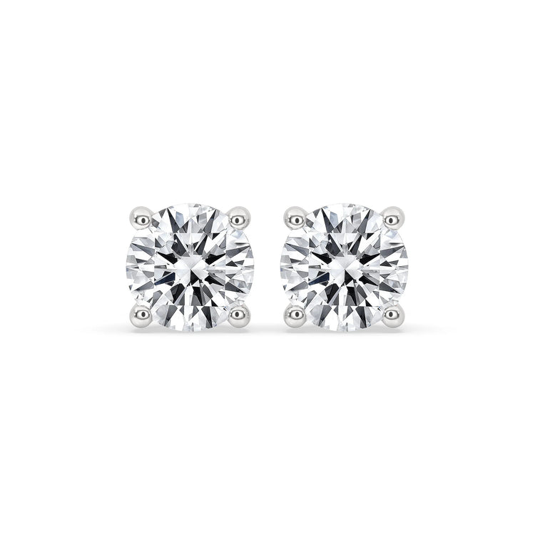 925 Silver Earrings - 5 MM Round Moissanite