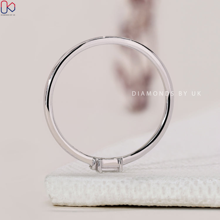 Diamondsbyuk band includes morse code wedding band and custom fit.
