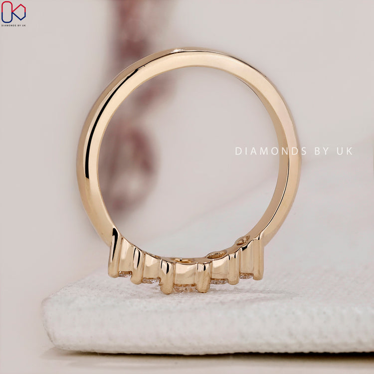 Lab Grown Diamond wedding band with ethical and sustainable sourcing.

