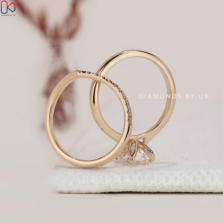 Custom bridal set crafted to personal specifications.
