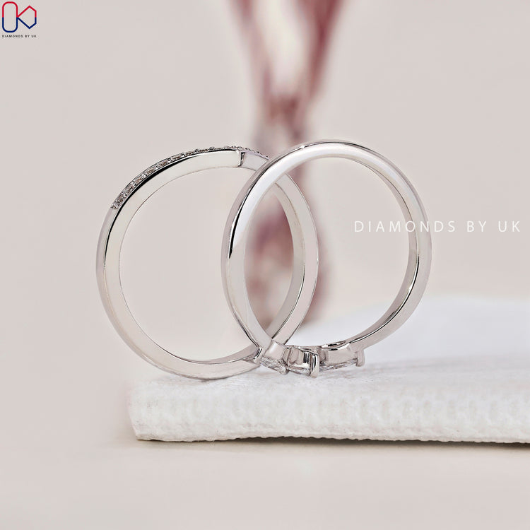 White gold diamond wedding band combining luxury and durability
