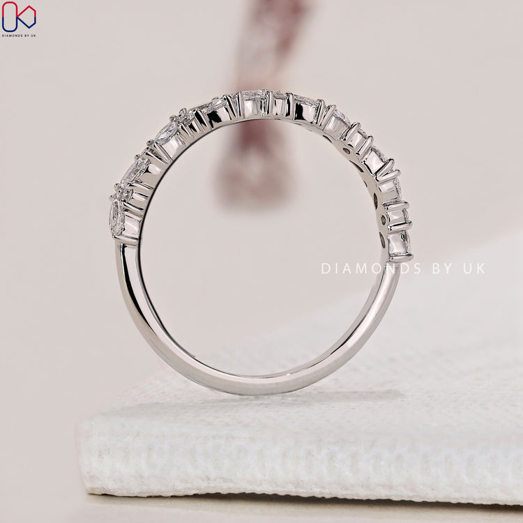 Lab Grown Diamond band with ethical beauty.
