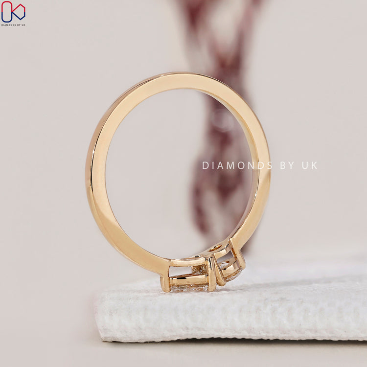 Lab Grown Diamond two stone engagement ring crafted for brilliance.
